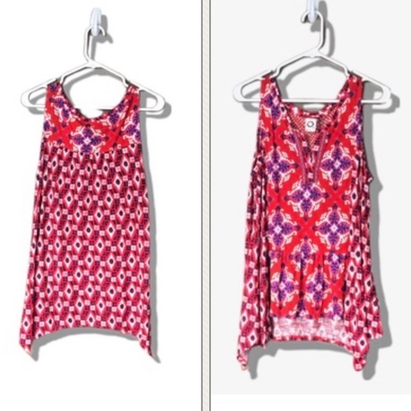 😀🍀Anthropologie - Akemi + Kin Boho Tank Top- L - Picture 2 of 3